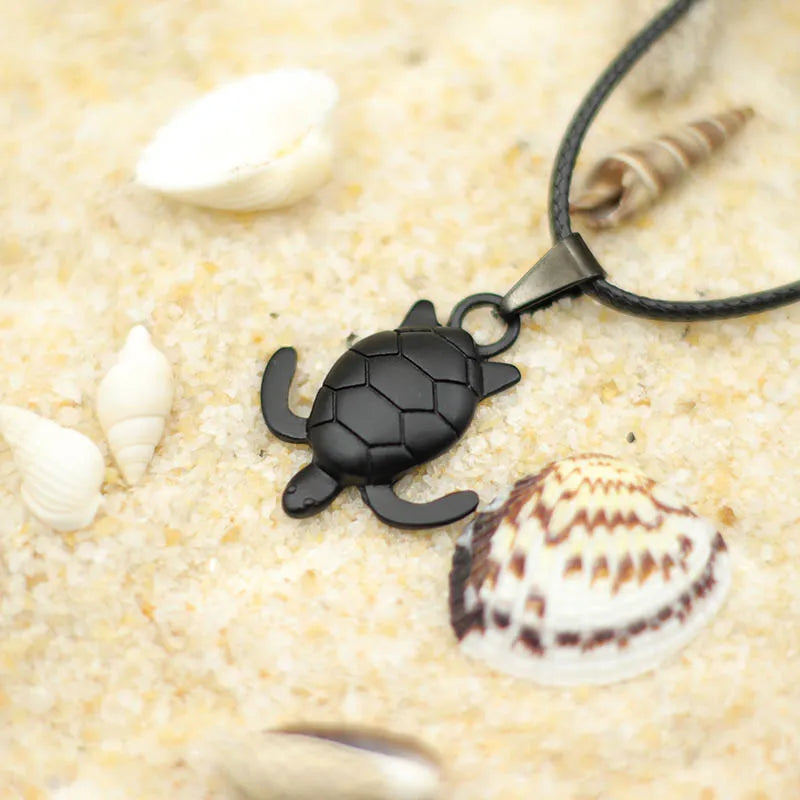 Fashion Marine Animal Manta Necklace for Men Turtle Shark Beach Surfing Collar Accessories for Him Pendant Colar Boyfriend Gift