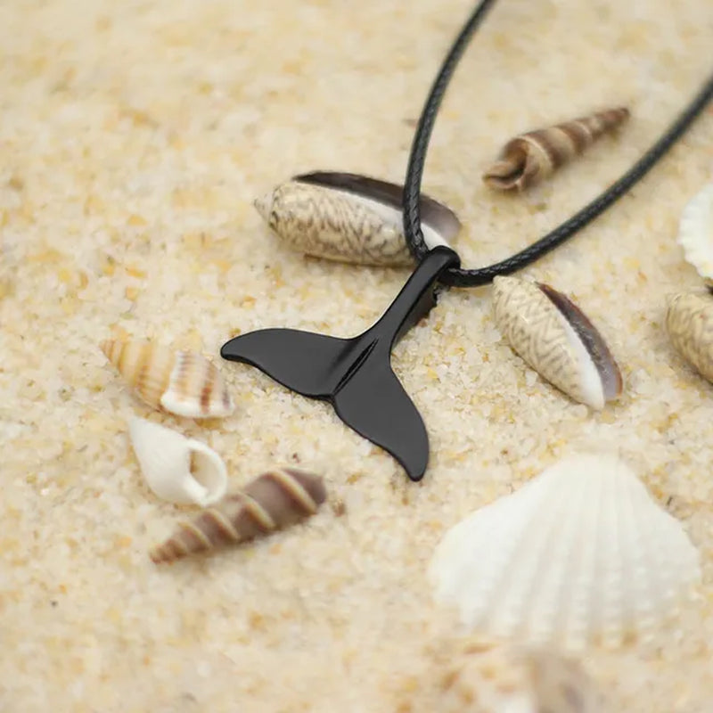 Fashion Marine Animal Manta Necklace for Men Turtle Shark Beach Surfing Collar Accessories for Him Pendant Colar Boyfriend Gift