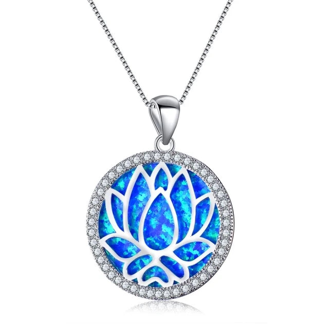 Blue Turtle Charm Necklace - Bohemian Imitation Opal Jewelry Gift for Her