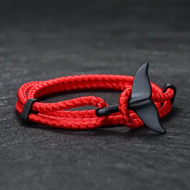 Whale Tail Multilayer Bracelet With Adjustable Keel Rope