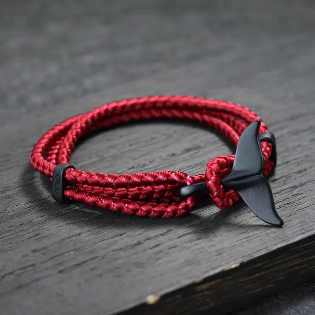 Whale Tail Multilayer Bracelet With Adjustable Keel Rope