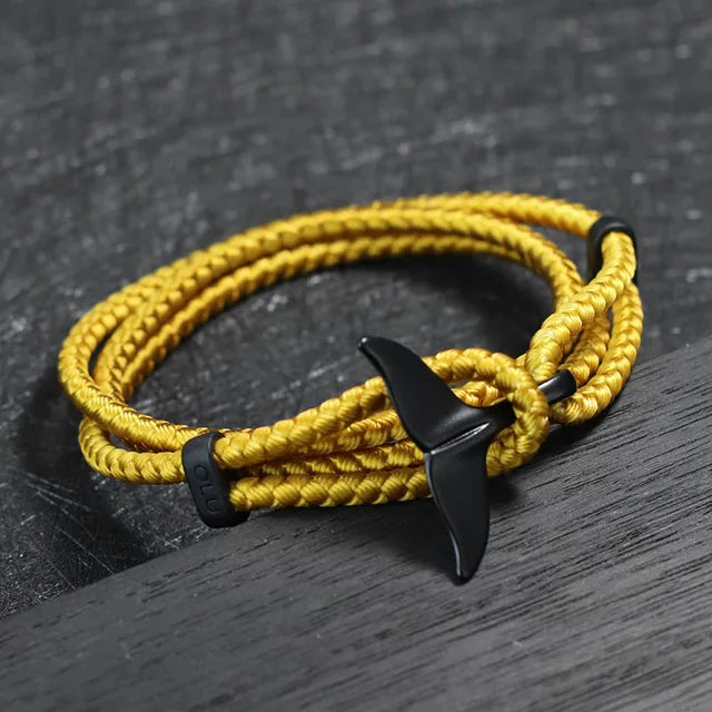 Whale Tail Multilayer Bracelet With Adjustable Keel Rope