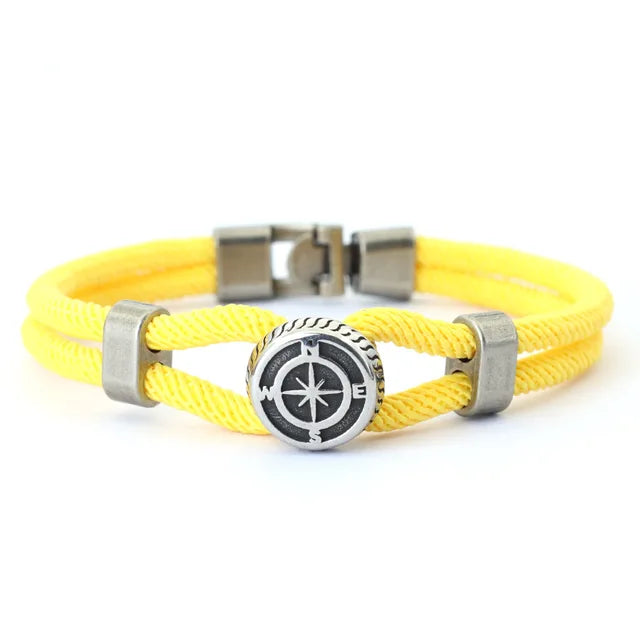 New Compass Bracelet with Nautical Rope 