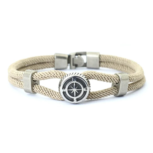 New Compass Bracelet with Nautical Rope 