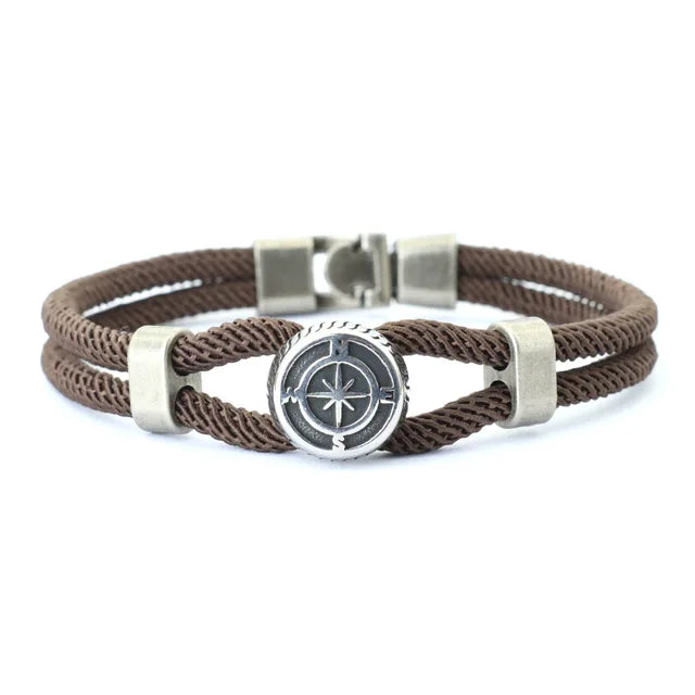 New Compass Bracelet with Nautical Rope 