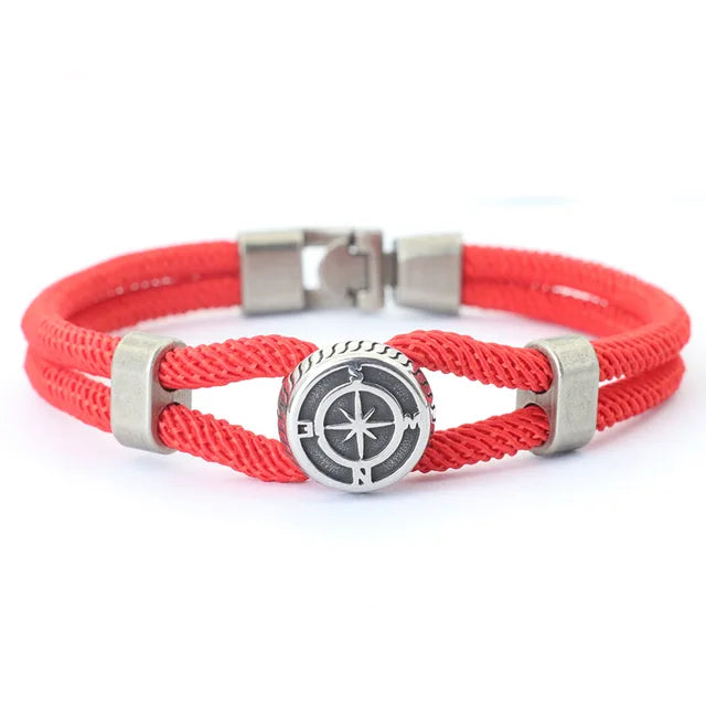 New Compass Bracelet with Nautical Rope 