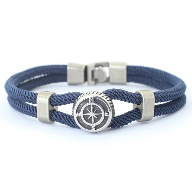 New Compass Bracelet with Nautical Rope 